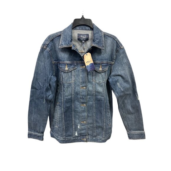 Silver Jeans Co. Selena Trucker Blue Denim Jean Jacket Small - Picture 1 of 10